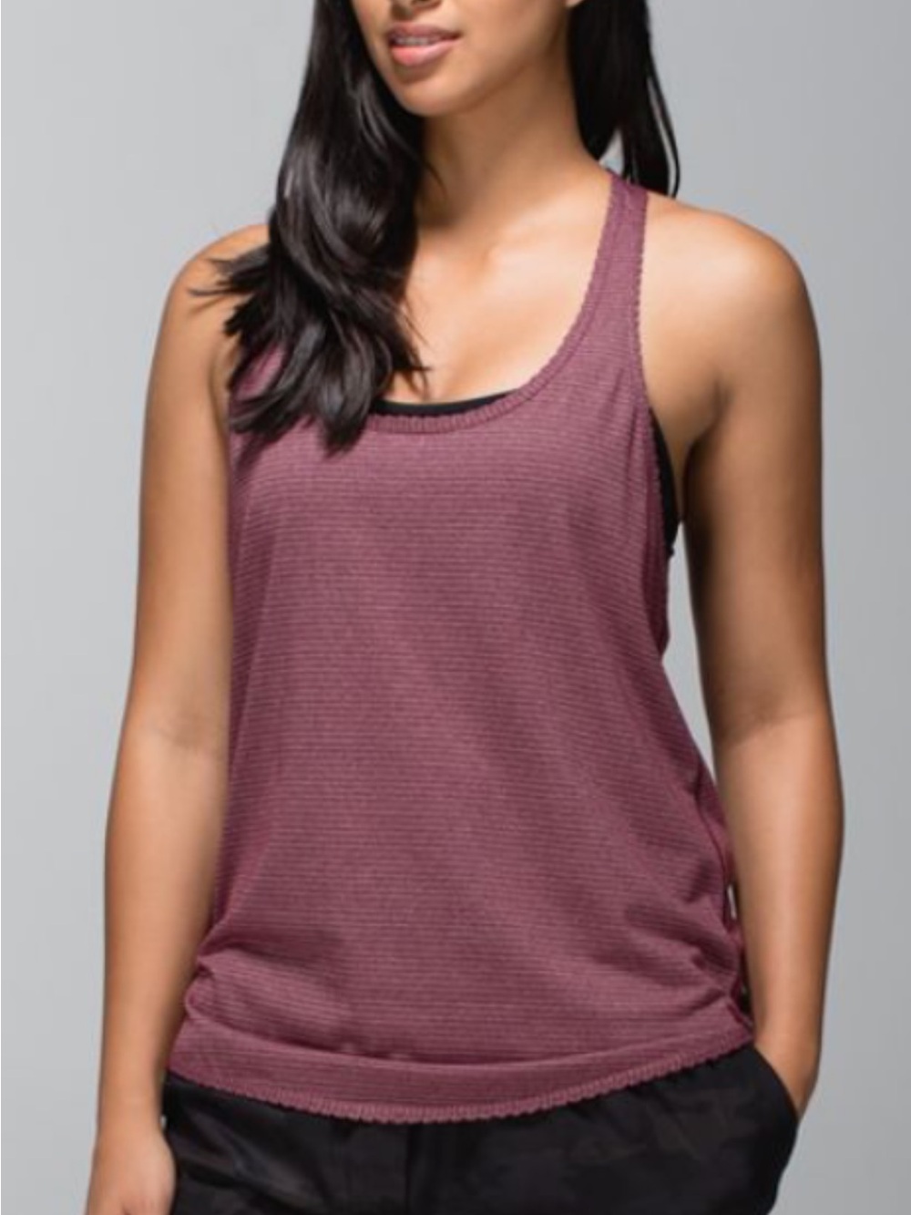 Lululemon 105 Singlet with scalloped edging
